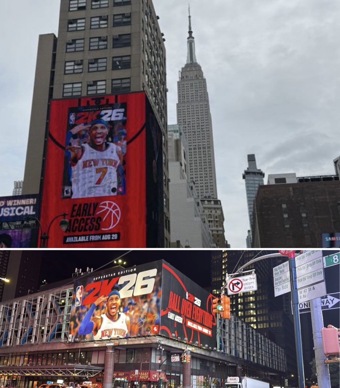 足彩网-排面拉满，安东尼2K26传奇版封面现身纽约市中心大屏幕